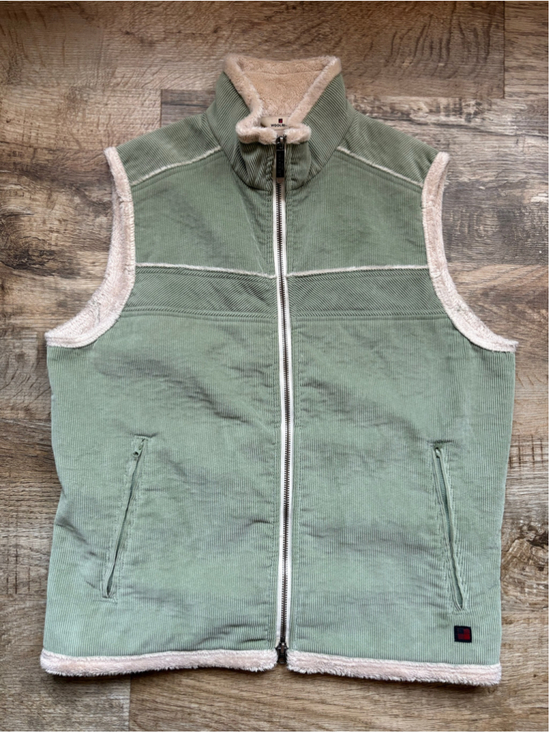 Woolrich Jackets & Blazers - Woolrich Women's Sage Green Corduroy Fleece-Lined Vest - Size L